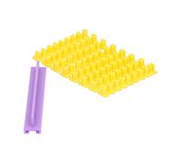 Cosiki Molde para Galletas Sellos con Números de Letras Inglesas Molde para Galletas | Estampadora de Pasteles de Plástico Fácil de Usar | Amarillo + Púrpura 4.9x3.1x0.4in | Actividad Divertida de