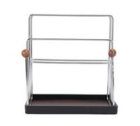 Cosiki Organizador de Estante para Tabla de Cortar de Acero Inoxidable con Bandeja de Drenaje para Uso en Encimera de Cocina, Capacidad para 6 a 8 Utensilios de Cocina (De oficina)