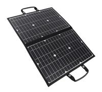 Cosiki Panel Solar Plegable de 60 W, Cargador Solar Portátil, Caja de Almacenamiento de Energía con 2 Puertos USB y Cable de Encendedor con Abrazadera, Ideal para Acampar, Viajes y Emergencias
