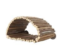 Cosiki Parrot Snuggle Hut, Hamaca de Madera para Tienda de Loros, Ramas de Troncos Duraderas, Forma de Puente de Estable para Descansar para Periquitos