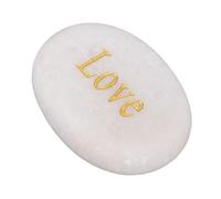 Cosiki Piedra Inspiradora Grabada en Mármol, Artesanía de Piedras Preciosas de la Naturaleza para Amigos de la Familia, Alto Pulido, Letras Precisas, Mantenimiento Simple, Adecuado (Love)