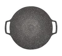 Cosiki Plato de Barbacoa Coreano, Sartén Antiadherente Teppanyaki para Barbacoa Al Aire Libre, Camping, Parrilla de Aluminio para Carne a la Parrilla, para Uso Doméstico (Tipo Universal 36cm)
