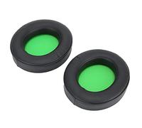Cosiki Reemplazo de Almohadillas para Auriculares, Cojín de Esponja con Cuero de PU, Almohadillas para Bajos Mejoradas con Escucha Cómoda, Ideal para Auriculares Pro V2 7.1 V2 (Green)