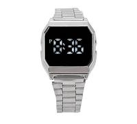 Cosiki Reloj LED con Pantalla Táctil y Correa de Acero Inoxidable para Estudiantes, Cierre Plegable, Reloj Deportivo Digital, Sincronización de Alarma, Función de Luz Nocturna para Uso Diario (SILVER)