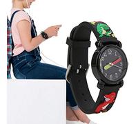 Cosiki Relojes para Niños, Relojes para Niños con un Cuarzo de PVC Resistente Al Agua, Mira a los Al Patrón de Dibujos Animados para y para niñas. (Dinosaurio)