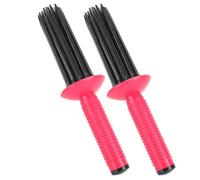 Cosiki Rizador de Cabello Peine Esponjoso Varita Rizadora Antideslizante para Herramientas de Peinado Resina Respetuoso con el Medio Ambiente 2 Piezas Rizador de Cabello para Peinar a 9.8x2.2in