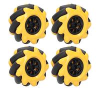 Cosiki Rueda Mecanum, Piezas de Auto Robot Inteligente Omnidireccional, Componentes de Juguete de Bricolaje de 60 Mm para un Funcionamiento y Agarre Suaves, Ideal para Motores TT y Bloques de (Dos