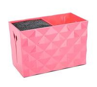 Cosiki Soporte de Corte para Peluquería, Soporte de Tijera para Estilista, una Caja de Tijeras de Cabello Caja de Almacenamiento de Gran Capacidad Organizador de Tocador para, Peines, Clips, (Rojo)