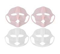 Cosiki Soporte de Silicona para Mascarilla Facial, Corte 3D para Cubierta de Mascarilla Facial Hidratante, Envoltura de Silicona de 4 Piezas para Tareas Domésticas Secas en el Baño