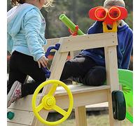 Cosiki Swingset Volante Durable Patio de Juegos Juguete para Niños Patio de Juegos Columpio para Actividades Al Aire Plástico Amarillo (Yellow)