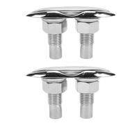 Cosiki Tacos de Barco Extraíbles de 5 "con Acabado de Espejo de Acero Inoxidable Duradero para Yates Marinos y Barcos de Pesca - 2 Piezas