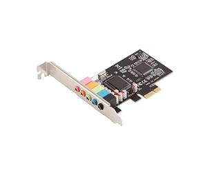 Cosiki Tarjeta de Sonido Estéreo Conversión de Señal de de Escritorio de 6 Canales con CD de Controladores para Cine en Casa, Juegos 3D a Gran Escala - Tarjeta de PCI-E para Computadoras PC