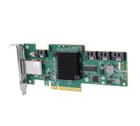 Cosiki Tarjeta SAS 9212 4i4e, Controlador PCI Express 2,0 X8 HBA de Alta Velocidad de 6Gbps para Expansión de Almacenamiento