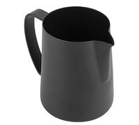 Cosiki Taza de café con Leche, Jarra de Espuma de Acero Inoxidable 304 Exquisita, Negra Mate, para Hacer Arte en café en Casa, 10,1 Oz (Cisne 600ml)