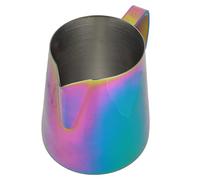 Cosiki Taza de Espuma Colorida de Acero Inoxidable para café con Leche, Ergonómico para Bar y Uso Doméstico, 1 Taza de Espuma, Verde, como Se Muestra en la Imagen, 6,9 Oz ~ 9,3 Oz (600ml)
