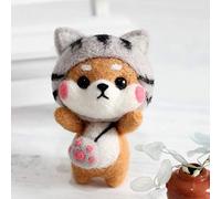Cosiki Velimentación con Aguja, Kit de Arranque de Fieltro de Aguja (Gato shiba inu)