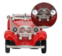 Cosiki Vintage Kid Pull Back Car Toy Vehículo de Aleación de Alta Simulación para Niño Bebé Rojo Negro Blanco 6.5 * 2.4 * 1.8in 3 * AG13 Btntery Cumpleaños Navidad Regalo de Año Nuevo (Rojo)