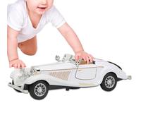 Cosiki Vintage Kid Pull Back Car Toy Vehículo de Aleación de Alta Simulación para Niño Bebé Rojo Negro Blanco 6.5 * 2.4 * 1.8in 3 * AG13 Btntery Cumpleaños Navidad Regalo de Año Nuevo (White)
