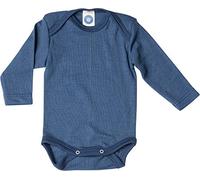 Cosilana Body de manga larga para bebé 71053, lana y seda., azul oscuro, 50/56 cm