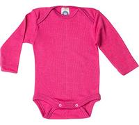 Cosilana Body de manga larga para bebé - Ropa de bebé esponjosa de suave mezcla de lana y seda ideal para verano e invierno, certificado GOTS y 100% producido regionalmente, Rosa., 86-92