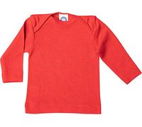 Cosilana - Camiseta de manga larga para bebé, 70% lana y 30% seda, rojo, 86/92 cm