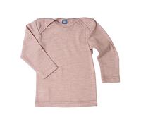 Cosilana - Camiseta interior de manga larga para bebé (70% lana, 30% seda), Color rosa., 50/56 cm