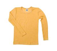 Cosilana, Camiseta interior de manga larga para niños, 45% algodón KBA, 35% lana, 20% seda., Color amarillo., 6 años
