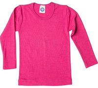 Cosilana, Camiseta interior infantil de manga larga, 70% lana (kbT) y 30% seda., rosa, 128 cm