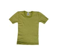 Cosilana, Camiseta Interior para niños, 70% Lana y 30% Seda, Verde, 104