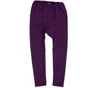 Cosilana, Leggings infantiles 70% lana 30% seda, Ciruela Uni, 140