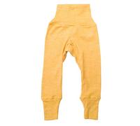 Cosilana, Pantalón de bebé con cintura umbilical, 45% algodón KBA 35% lana kbT, 20% seda, Color amarillo., 74 /80 cm