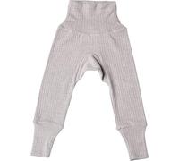 Cosilana, Pantalones de bebé con cintura umbilical, 45% algodón KBA, 35% lana kbT, 20% seda, gris (melange), 62 cm-68 cm