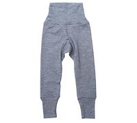 Cosilana Pantalones de bebé largos con cintura seda/lana/algodón, Marina (mezcla marina), 50-56
