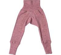 Cosilana Pantalones de bebé largos con cintura seda/lana/algodón, Vino Jaspeado 039, 86 /92 cm