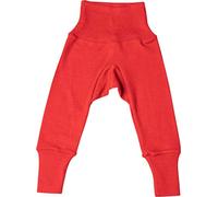 Cosilana, Pantalones de ombligo para bebé, 70% lana, 30% seda, rojo, 50-56