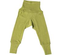 Cosilana - Pantalones para bebé con cintura de lana virgen de kbT y seda (98-104, color verde)