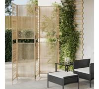 Cosisti Biombo Ratán 245 x 200 cm Biombo Exterior Jardin Biombos Separacion Biombos Separador Terraza con 5 Paneles Pantalla de Privacidad para Patio Terraza Jardín Beige