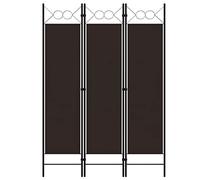 Cosisti Biombo Separador de 3 Paneles, Biombo Divisor 120x180 cm, Separador de Ambientes Plegable, Decoración Elegante, Divisor de Habitaciones, Marrón