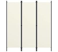 Cosisti Biombo Separador de 3 Paneles, Biombo Divisor 150x180 cm, Separador de Ambientes Plegable, Decoración Elegante, Divisor de Habitaciones, Blanco