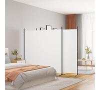 Cosisti Biombo Separador de 3 Paneles, Biombo Divisor 525 x 180 cm, Decoración Elegante, Separador de Ambientes Plegable, Divisor de Habitaciones, Blanco