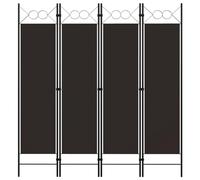 Cosisti Biombo Separador de 4 Paneles, Biombo Divisor 160x180 cm, Separador de Ambientes Plegable, Decoración Elegante, Divisor de Habitaciones, Marrón