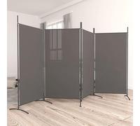 Cosisti Biombo Separador de 4 Paneles, Biombo Divisor 346 x 180 cm, Decoración Elegante, Separador de Ambientes Plegable, Divisor de Habitaciones, Antracita