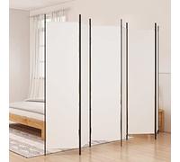 Cosisti Biombo Separador de 6 Paneles, Biombo Divisor 300 x 200 cm, Decoración Elegante, Separador de Ambientes Plegable, Divisor de Habitaciones, Blanco