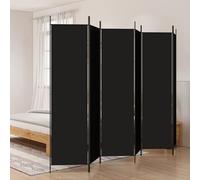 Cosisti Biombo Separador de 6 Paneles, Biombo Divisor 300 x 200 cm, Decoración Elegante, Separador de Ambientes Plegable, Divisor de Habitaciones, Negro-2
