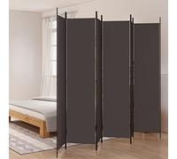 Cosisti Biombo Separador de 6 Paneles, Biombo Divisor 300 x 220 cm, Decoración Elegante, Separador de Ambientes Plegable, Divisor de Habitaciones, Marrón