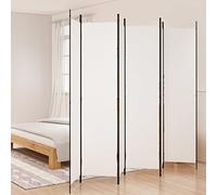 Cosisti Biombo Separador de 6 Paneles, Biombo Divisor 300 x 220 cm, Decoración Elegante, Separador de Ambientes Plegable, Divisor de Habitaciones, Blanco