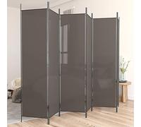 Cosisti Biombo Separador de 6 Paneles, Biombo Divisor 300 x 220 cm, Decoración Elegante, Separador de Ambientes Plegable, Divisor de Habitaciones, Antracita-3