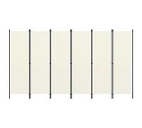Cosisti Biombo Separador de 6 Paneles, Biombo Divisor 300x180 cm, Separador de Ambientes Plegable, Decoración Elegante, Divisor de Habitaciones, Blanco