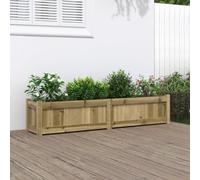 Cosisti Jardineras Exterior Grandes 150x31x31 cm, Macetero Grande, Maceteros de Madera para Plantas, Jardinera de Madera para Jardín Balcón o Terraza Impregnado Natural