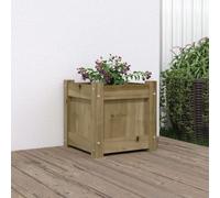 Cosisti Jardineras Exterior Grandes 31x31x31 cm, Macetero Grande, Maceteros de Madera para Plantas, Jardinera de Madera para Jardín Balcón o Terraza Impregnado Natural